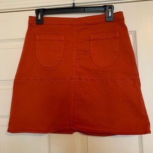 Zara cotton zip skirt